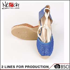 2017 Mocasines de Verano Sandalia de Cuña de la Mujer Zapato escándalo - Product Image 1