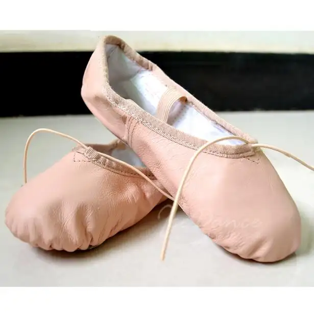 7000039 الصانع بالجملة أحذية رقص جلد الانقسام الوحيد حذاء راقصة البالية