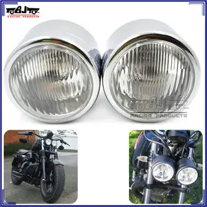 BJ-HL-029 cahaya Motorbike Dirt bike Dominator Cafe Racer Custom Headlight lampu Halogen