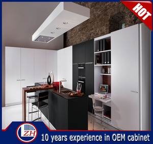 Nouveau modèle d'armoire de cuisine en acrylique rouge, designs complets d'armoires de cuisine suspendues - Product Image 5