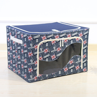 Boîtes de rangement pliables imperméables avec design sculpté et couvercles en tissu non tissé, capacité supérieure à 35L