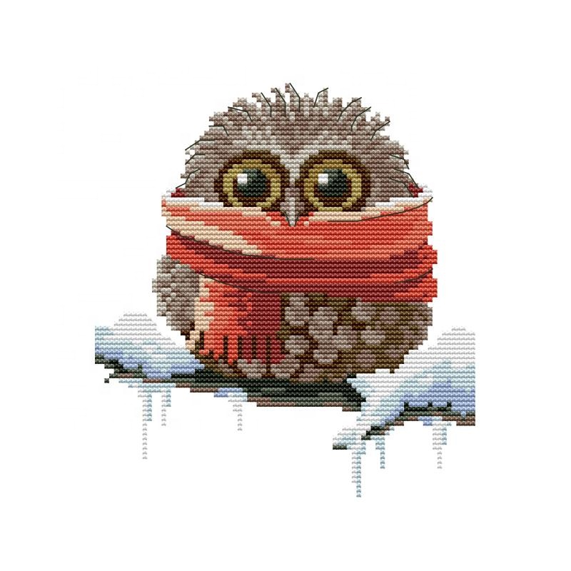 NKF Сова 4 мультяшный узор маленький размер вышивка крестиком для начинающих