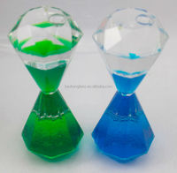 Saucière acrylique en forme de diamant pour enfant, jouet sensoriel, boule de levage inversée, liquide, forme de diamant