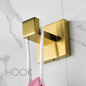 <strong>Bathroom</strong> Towel <strong>Hook</strong> Coat Brushed Gold Robe Clothes Bath Wall <strong>Hooks</strong> - Product Image 3