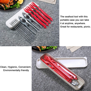 12 piezas de herramientas para <span class=keywords><strong>mariscos</strong></span>, abrillanques de cangrejo y <span class=keywords><strong>mariscos</strong></span> de acero inoxidable, tenedores para <span class=keywords><strong>mariscos</strong></span> - Product Image 3