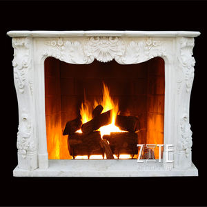 Camino in Marmo Grande Intagliato <span class=keywords><strong>a</strong></span> Mano per Decorazione Domestica Stile Palazzo - Product Image 3