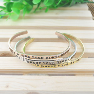 encourageants bracelets d'acier inox gravés adage proverbe bracelets inspirés avec citation - Product Image 6