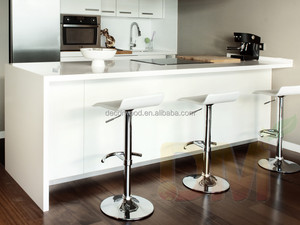 MDF <strong>Grey</strong> Lacquer Kitchen <strong>Cabinets</strong> With 304 Stainless Steel Pull Out Custom Kitchen Cabinetry - Product Image 4