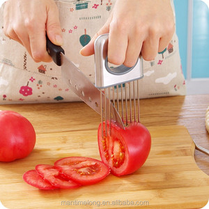 Porte-<span class=keywords><strong>oignon</strong></span> facile Trancheuse Outils de légumes Coupe-tomates Gadgets de cuisine en acier inoxydable mtl - Product Image 4