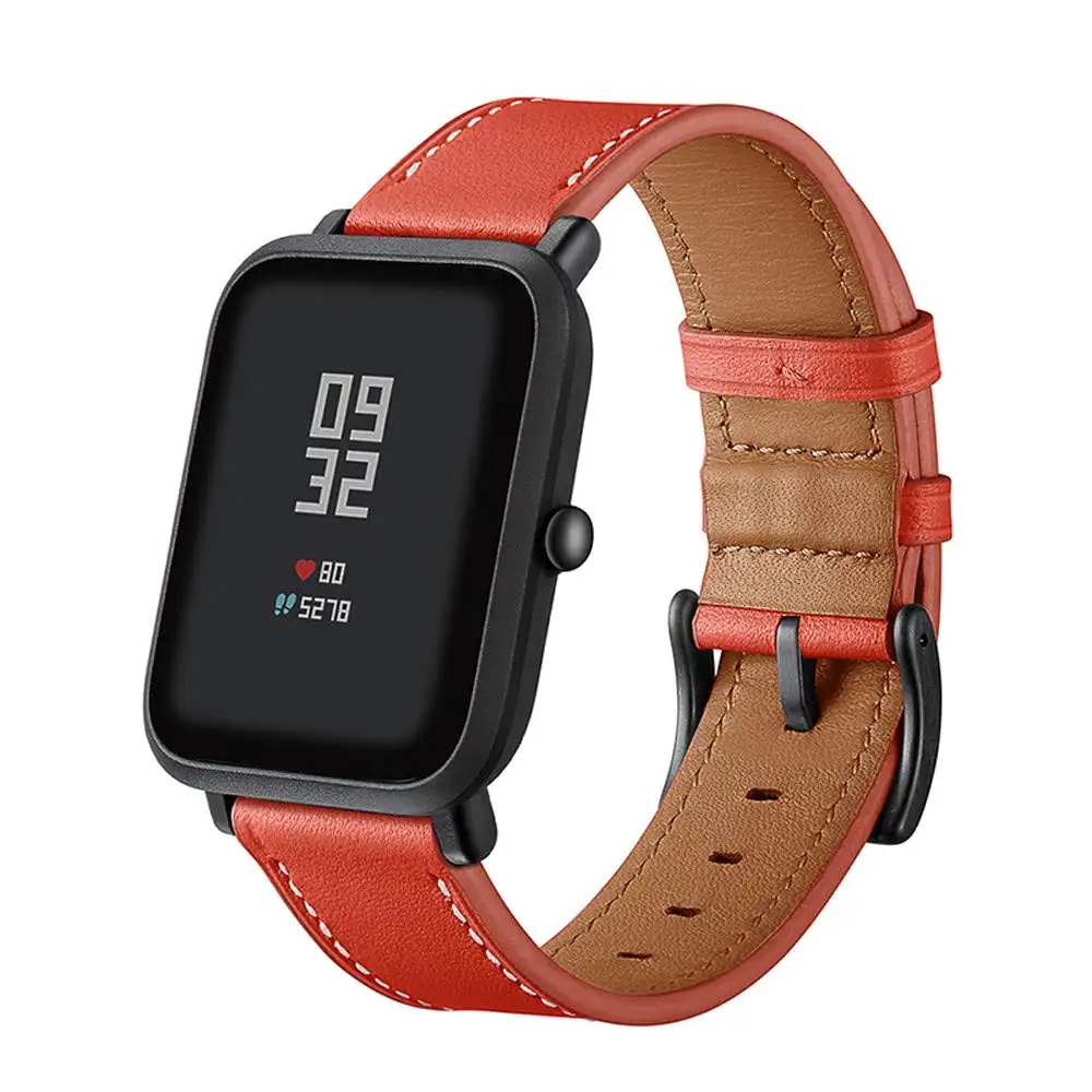 Genuine Leather Loop Magnetic Band Strap Smart watch strap For Huami Amazfit Bip