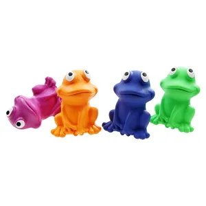 Gummi hund spielzeug Gummi unzerstörbar frosch spielzeug hersteller custom gummi spielzeug