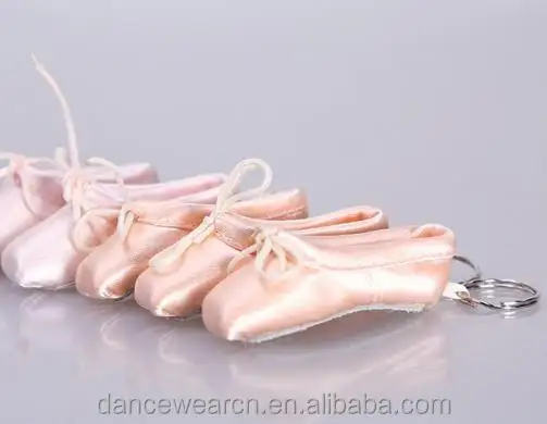 Porte-clés chaussures de danse ballet en Satin, Mini porte-clés de chaussures à bout pointu