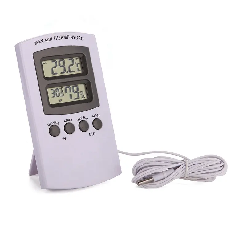 Digital In Out Max Min Greenhouse Temperature Humidity Monitor Hygrometer Thermometer For Incubator