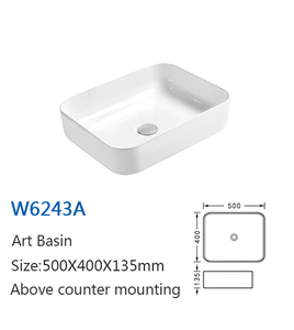 Venta caliente de alta calidad superficie sólida rectangular sobre encimera <span class=keywords><strong>lavabo</strong></span> - Product Image 6