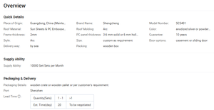 Parasol curvo con marco de aluminio y jardín de invierno - Product Image 5