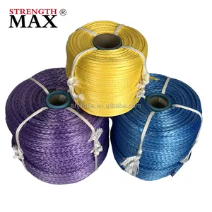 (JINLI ROPE)8 Brins, 12 brins ou double tressé synthétique uhmwpe(HMPE) corde utilisé dans le treuil, marine, remorquage et élingues