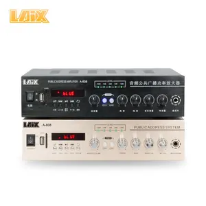 Laix PA-808 PA放大器供电5198/1941双变压器公共地址25W/4欧姆带蓝色-齿USB SD放大器