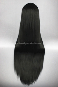 วิกผมฮาโลวีนสำหรับงานปาร์ตี้ฮาโลวีนวิกผมอะนิเมะสังเคราะห์สีดำหนึ่งชิ้นยาว100ซม. - Product Image 5