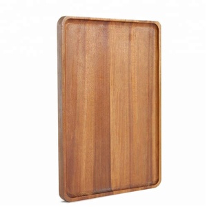 Hotsale salvo servir alimentos bandeja rectangular Madera de acacia - Product Image 5