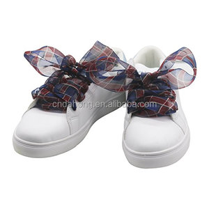 Nuovo arrivo plaid pattern casual piatto <span class=keywords><strong>funky</strong></span> nastro di raso lacci delle scarpe per scarpe da ginnastica scarpe stivali - Product Image 2