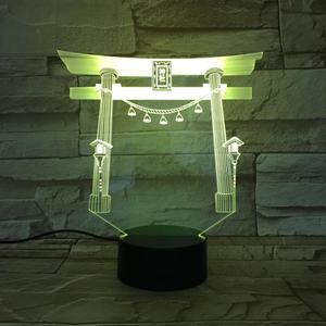 Torii <strong>Shape</strong> 3D Illusion Night Light Color <strong>Changing</strong> Modern Home Decoration - Product Image 4