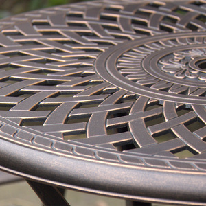 ชุดเฟอร์นิเจอร์อลูมิเนียมสำหรับกลางแจ้ง 5 ชิ้น โต๊ะรับประทานอาหาร 4 <span class=keywords><strong>ที่</strong></span>นั่ง พร้อมโต๊ะ 1 ตัว - Product Image 4