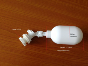 Mini vanne à <span class=keywords><strong>flotteur</strong></span> en plastique de 1/4 "3/8" pouces <span class=keywords><strong>pour</strong></span> le buveur de purificateur d'eau et la vanne de réservoir du système RO - Product Image 4
