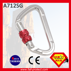 Mousqueton en aluminium robuste pour escalade, à verrouillage par vis, 23KN - Product Image 3