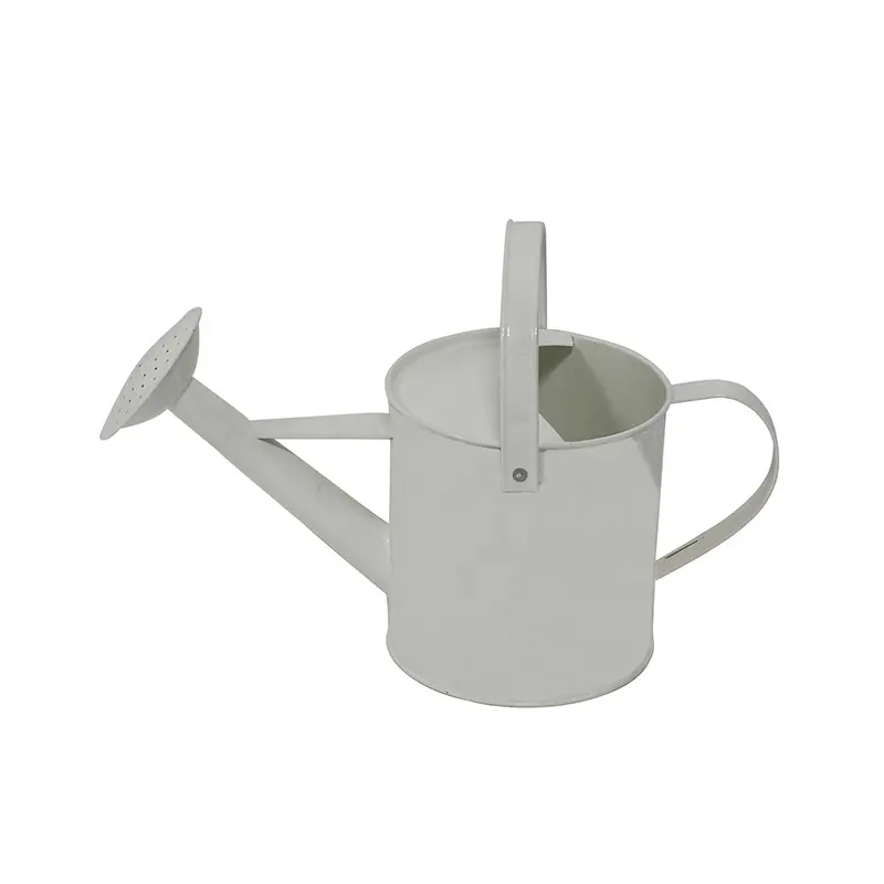 White Garden Sprinkler Nozzle Flower Supply Water Can Sprayer Small Holes Metal Flower Watering Can