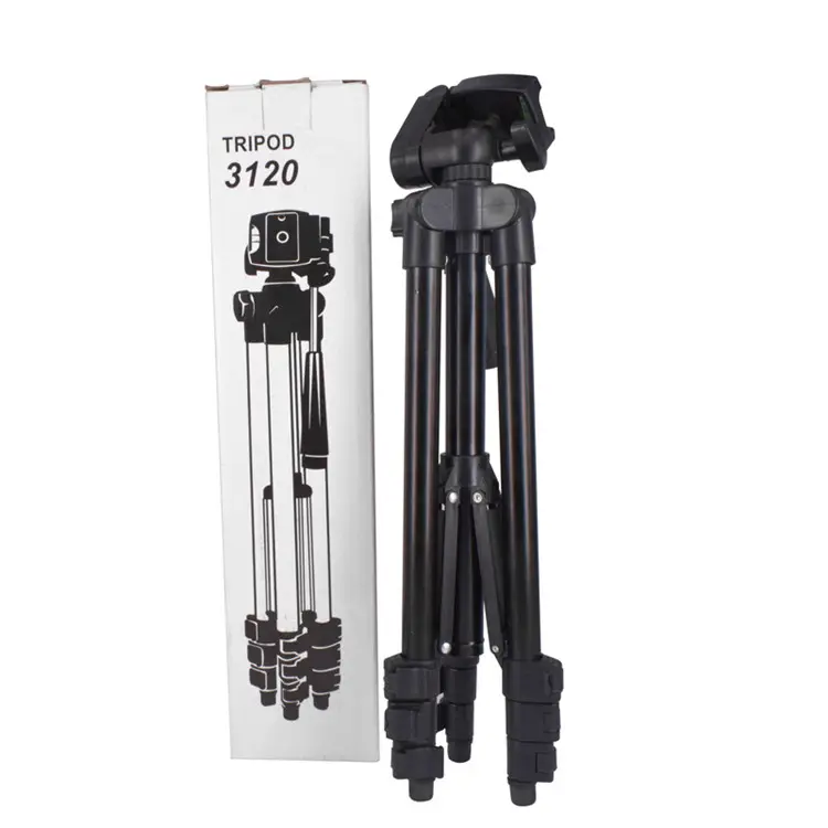 Tripod en iyi satın almak 3120 cep kamera katlanabilir alüminyum akıllı telefon standı 1.3m tripod