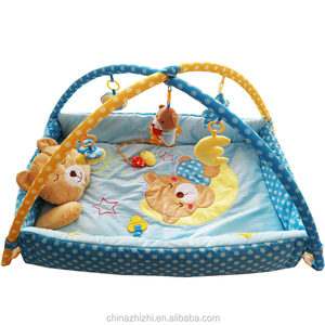 <strong>Crawling</strong> Kick <strong>Toys</strong> for Sale Wholesale Children Gifts Musical Fabric Plush Green Monkey Kids Play Mats Babies with Hanging <strong>Toys</strong> - Product Image 3