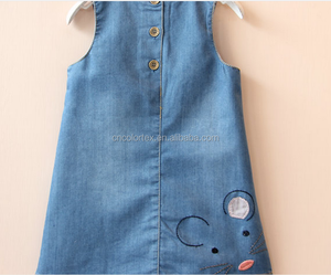 Nuovo <span class=keywords><strong>vestito</strong></span> <span class=keywords><strong>da</strong></span> bambina in Denim con <span class=keywords><strong>topo</strong></span> ricamato pagliaccetti estivi <span class=keywords><strong>da</strong></span> bambina senza maniche per neonato - Product Image 4