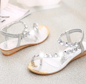<span class=keywords><strong>Sandalias</strong></span> planas bohemias informales para mujer, zapatos con diseño de diamantes de imitación, up-0222r - Product Image 4