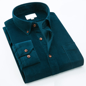 Camicie Casual in <span class=keywords><strong>velluto</strong></span> <span class=keywords><strong>a</strong></span> <span class=keywords><strong>coste</strong></span> personalizzate <span class=keywords><strong>a</strong></span> maniche lunghe da <span class=keywords><strong>uomo</strong></span> - Product Image 3