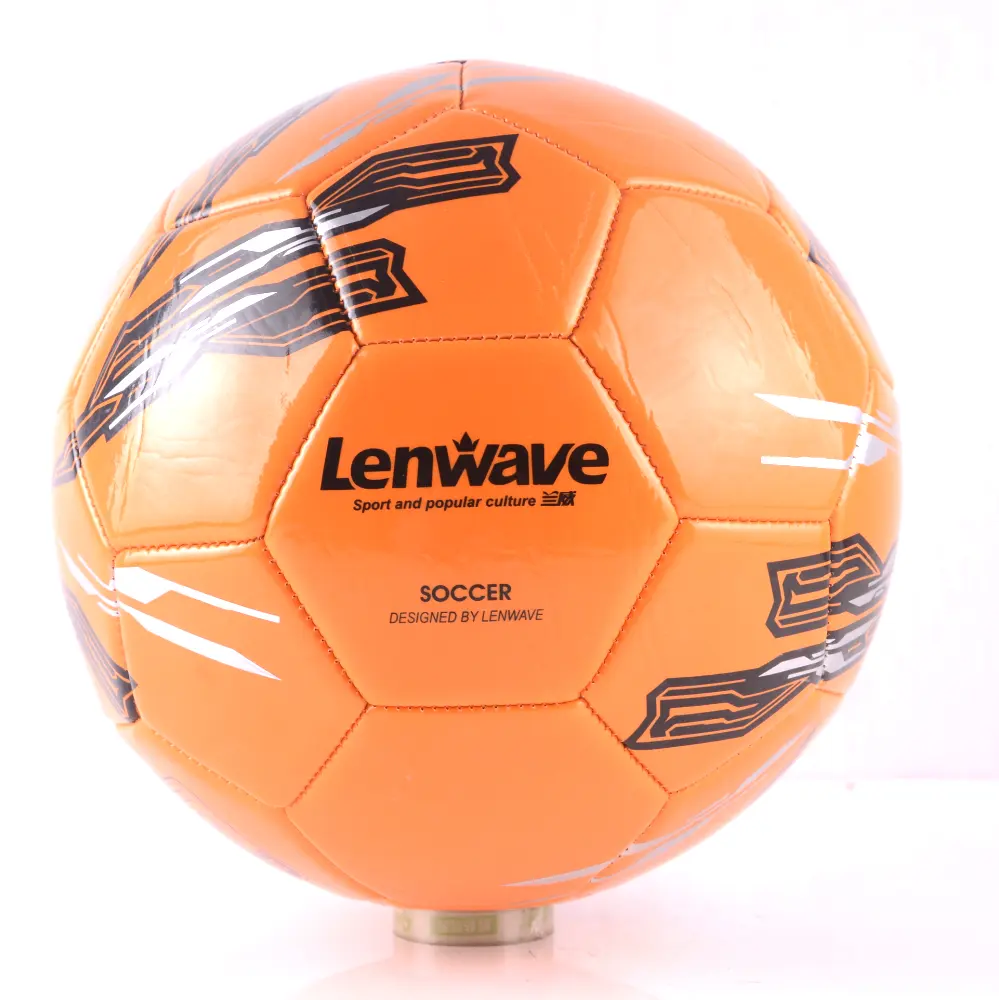 Lenwave में ब्रांडेड कस्टम प्रिंट सस्ते फुटबॉल थोक पीवीसी फुटबॉल की गेंद