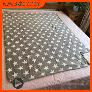 2 capas tiro Técnicas de tejido de Punto grueso estrella impreso suave vellón sherpa manta - Product Image 3