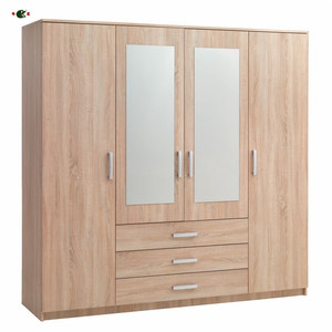 Haute qualité MDF/Panneaux De Particules à Deux portes avec miroir armoire de rangement