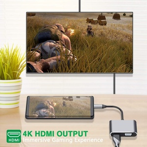 2 en 1 4K <span class=keywords><strong>USB</strong></span> tipo C a HDMI VGA cable <span class=keywords><strong>Hub</strong></span> para <span class=keywords><strong>Macbook</strong></span> Pro Nintendo Samsung S8 Huawei Matebook y más - Product Image 3