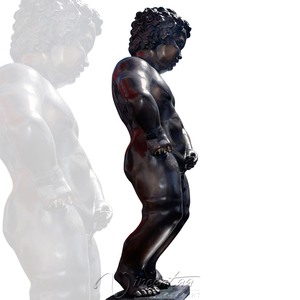 Moderno jardín de esculturas de metal artesanía bronce muchacho desnudo escultura - Product Image 1
