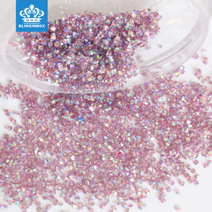 Vente en gros de haute qualité 1.1mm champagne AB Point Back Rhinestone Dust Pixie pour Nail Art - Product Image 3