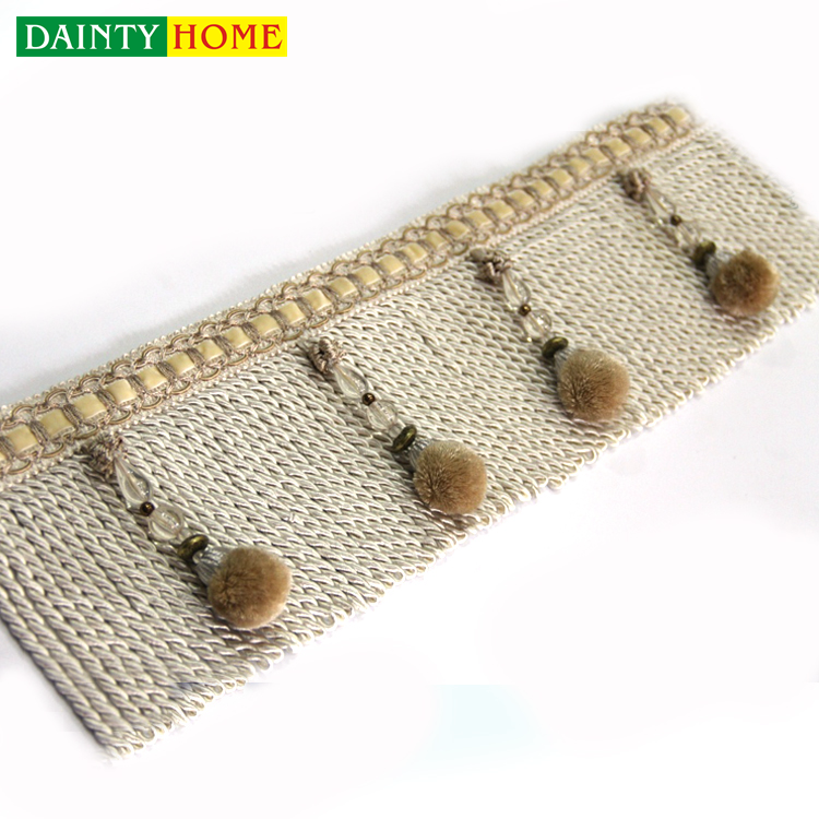 Textile Accessoires Accueil Textile Mode Pompon Versions Sociaux Pour Rideaux Pom Pom Rideau Versions Perlé Fringe