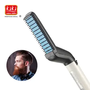 KIKI NEWGAIN 2019 Hotselling Elettrico Rapido Barba Raddrizzatore Dei Capelli Pennello Per Gli Uomini