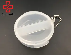 2025 Athmedic Food Grade Promotional 2 Apart Drug Medicine Tablet Pill Box case Keychain