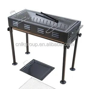 Outdoor Draagbare Houtskool Verticale Koreaanse Bbq Grill Gietijzeren Tafel