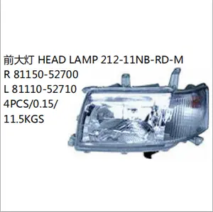 OEM 212-11NB-RD-M R 81150-52700 L 81110-52710 FOR TOYOTA PROBOX NCP55 98 AUTO CAR HEAD LAMP VICCSAUTO