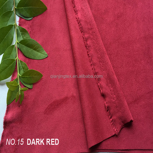 Vendita calda buon drappeggio poliestere spandex a quattro vie tessuto in pelle scamosciata elasticizzata per gonna - Product Image 6