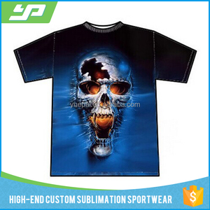 La aduana popular del diseño de la impresión digital de la sublimación al por mayor 100% cotton su propia camiseta de la insigni - Product Image 5
