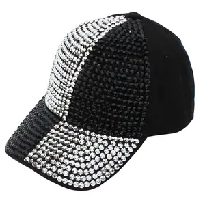 Fashion OEM Crystal Studded Rhinestone Bling Adjustable Baseball Hat