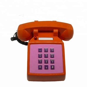 Caldo! Viola vecchio push fondo chiave pad annata <span class=keywords><strong>telefono</strong></span> con filo con imcoming chiamata flash - Product Image 3