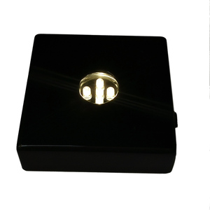 3535BB 3.5&quot; Black 5 Multi Color Lights Adapter or Battery Powered square Wooden Led Lighted Bottle <strong>Glorifiers</strong> <strong>Display</strong>